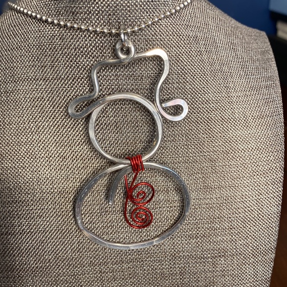 Snowman Necklace and Earring Set - Picture 2 of 4